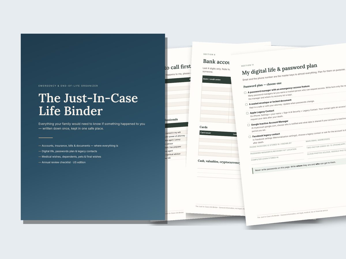Just-In-Case Life Binder