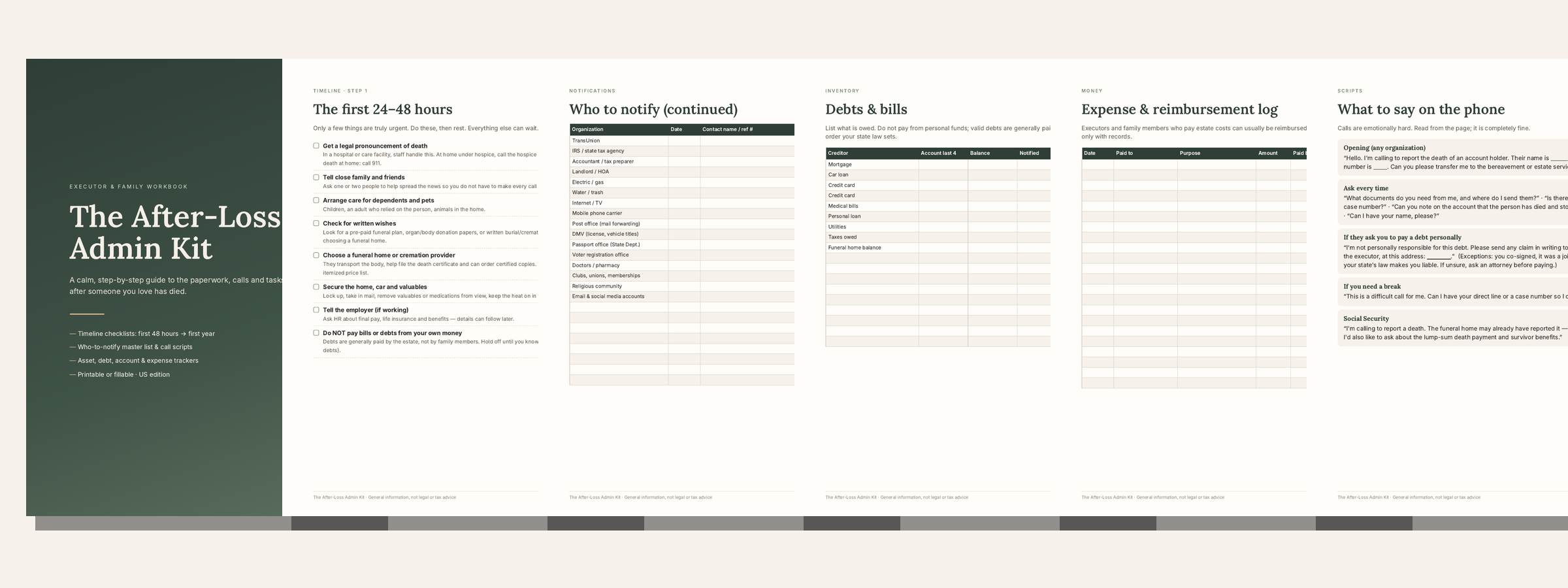 Preview of workbook pages